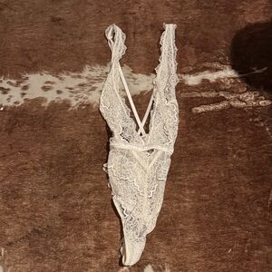 Lace Bodysuit with Strappy Details Victoria’s Secret brand new never worn